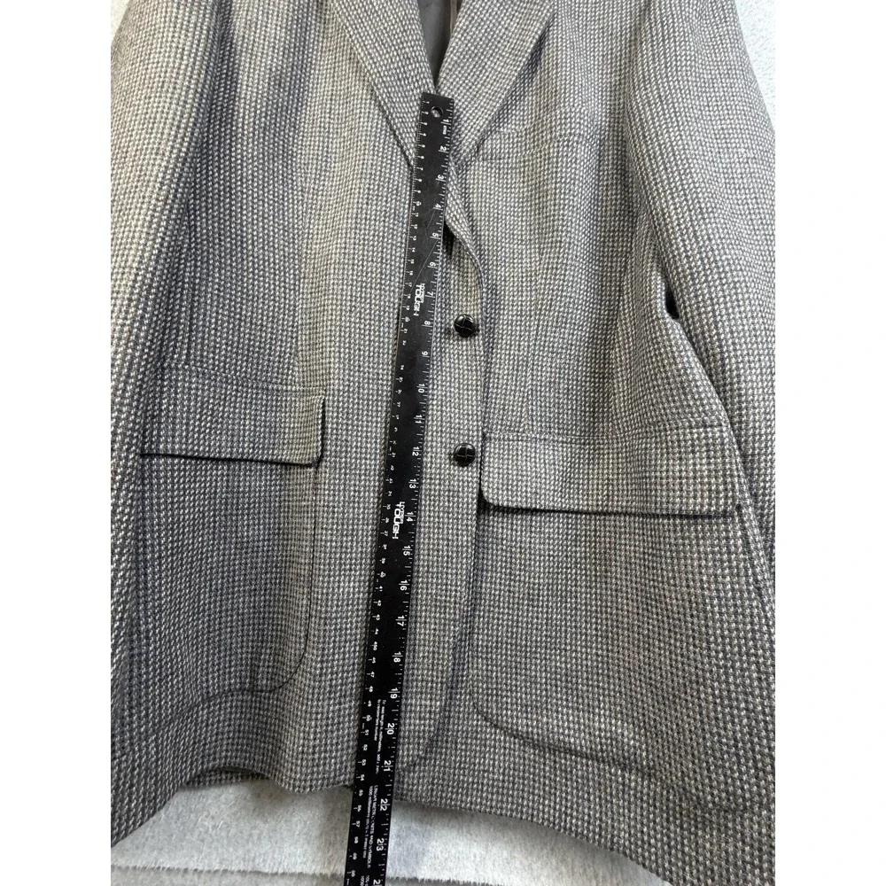 Joe Namath Blazer‎ Mens 44R Gray Check Tweed Sport Coat Jacket Classic Signature